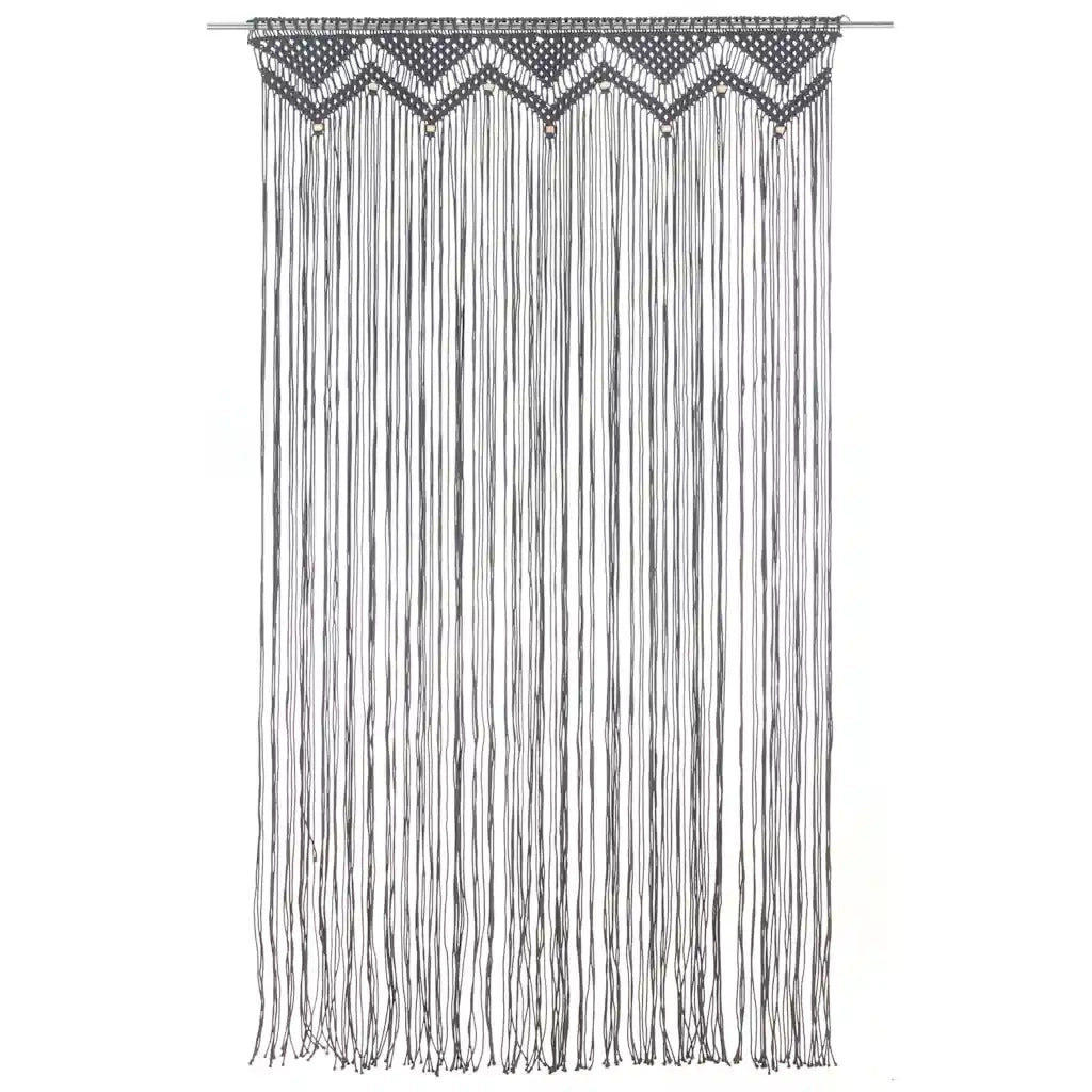 Tenda Macramè Antracite 140x240 cm in Cotone 323992