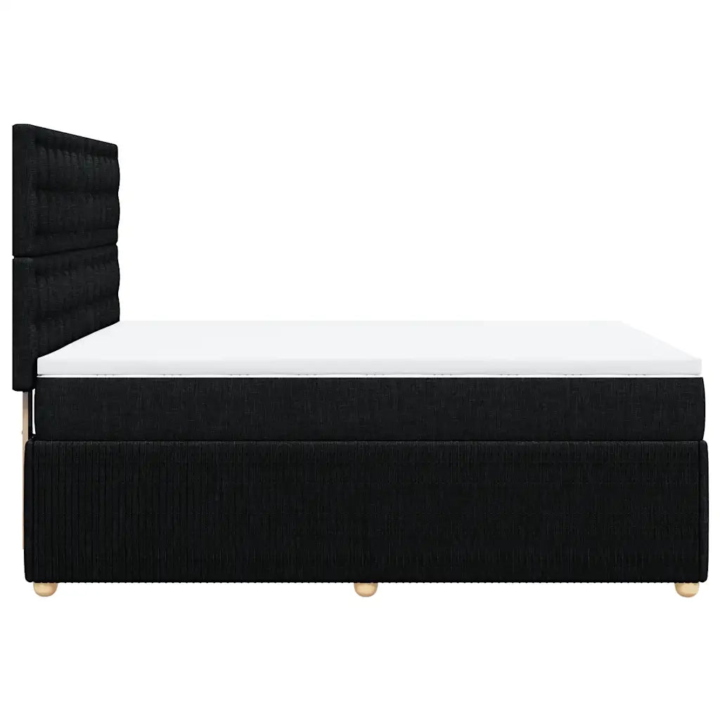 Giroletto a Molle con Materasso Nero 160x200 cm in Tessuto 3294423