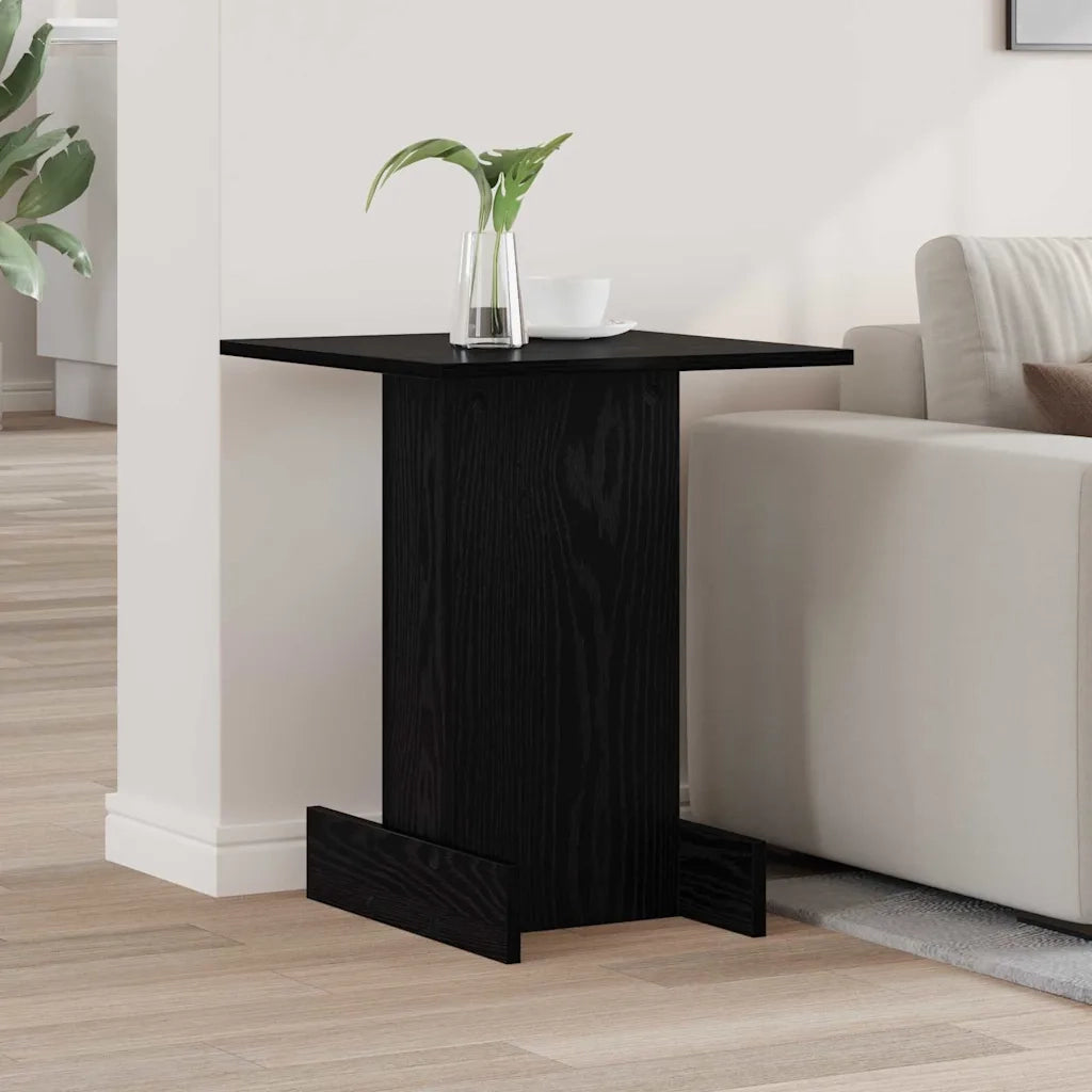 Tavolino Rovere Nero 44,5 x 45 x 55 cm Legno multistrato 891217