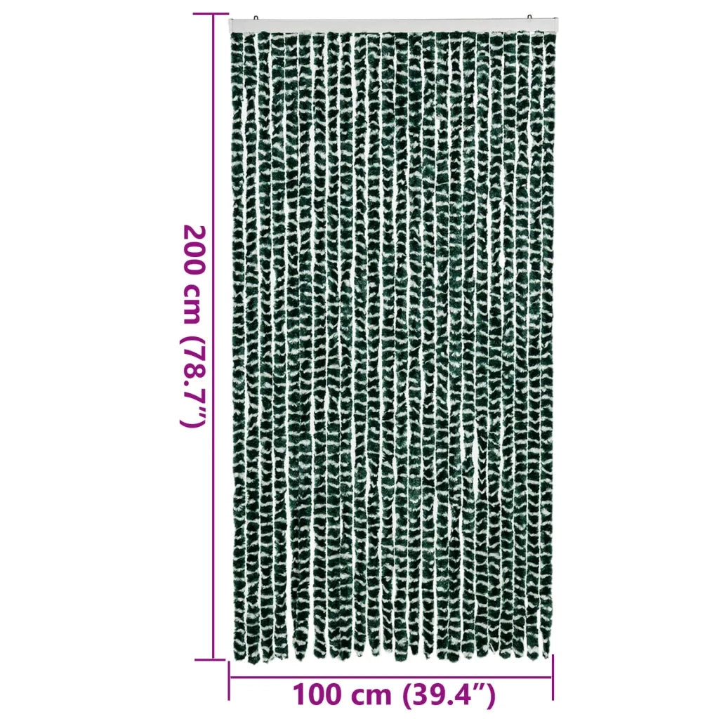 Tenda Antimosche Verde e Bianca 100x200 cm in Ciniglia CFW2087790
