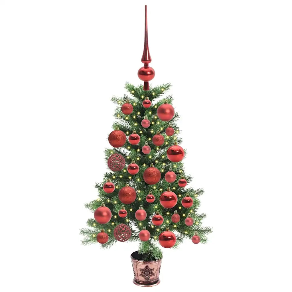 Albero di Natale con 150 LED con supporto Verde 90 cm PE 3396300