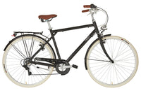 Bicicletta City da Uomo 28" Design Vintage Cambio 6V Shimano Freni V-Brake Bonneville Nero