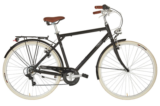 Bicicletta City da Uomo 28" Design Vintage Cambio 6V Shimano Freni V-Brake Bonneville Nero