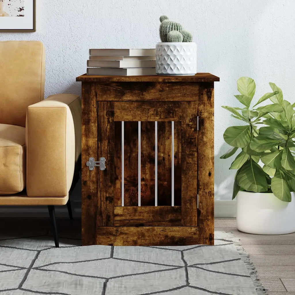 Gabbia Cani da Arredamento Rovere Fumo 55x75x65cm Multistrato CFW7722325