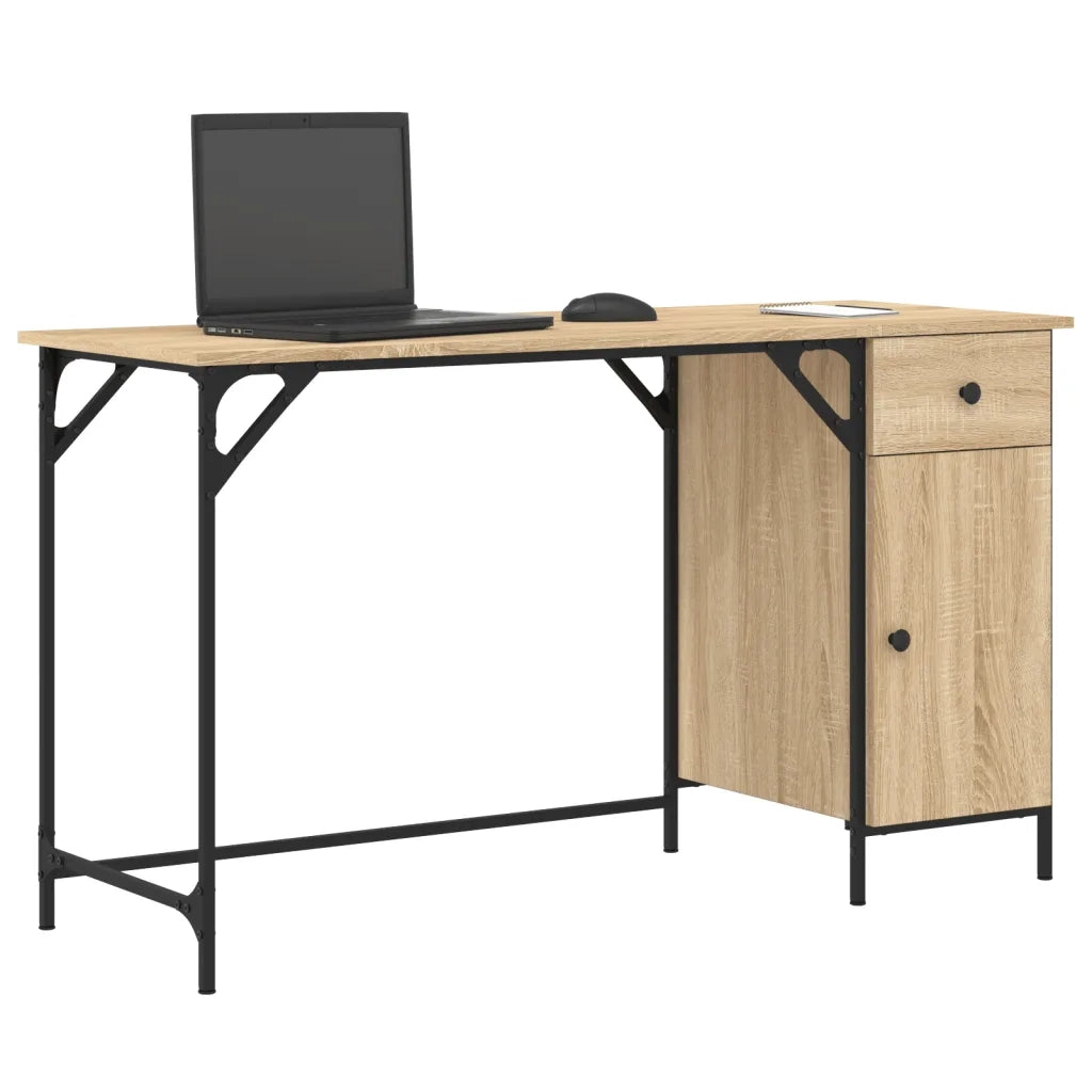 Scrivania Computer Rovere Sonoma 131x48x75 cm Legno Multistrato 836219