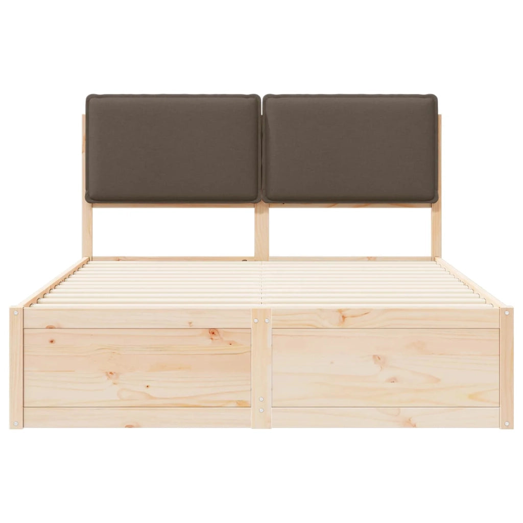 Letto con Testiera Rivestita Talpa 135 x 190 cm Pino massello 3398137