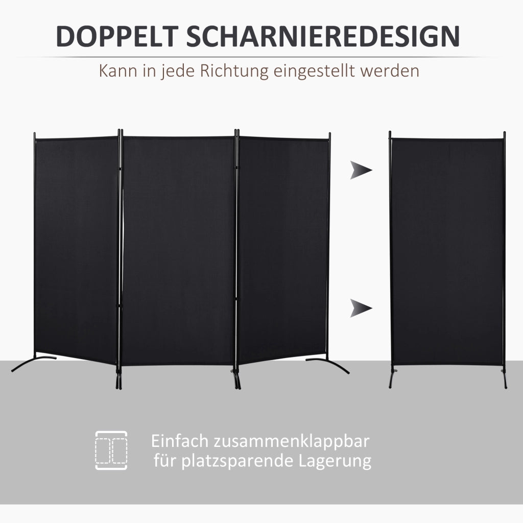 Libreria Divisorio Scaffale ¨C Zephmum ¨C Nero Metallico 3 Pezzi