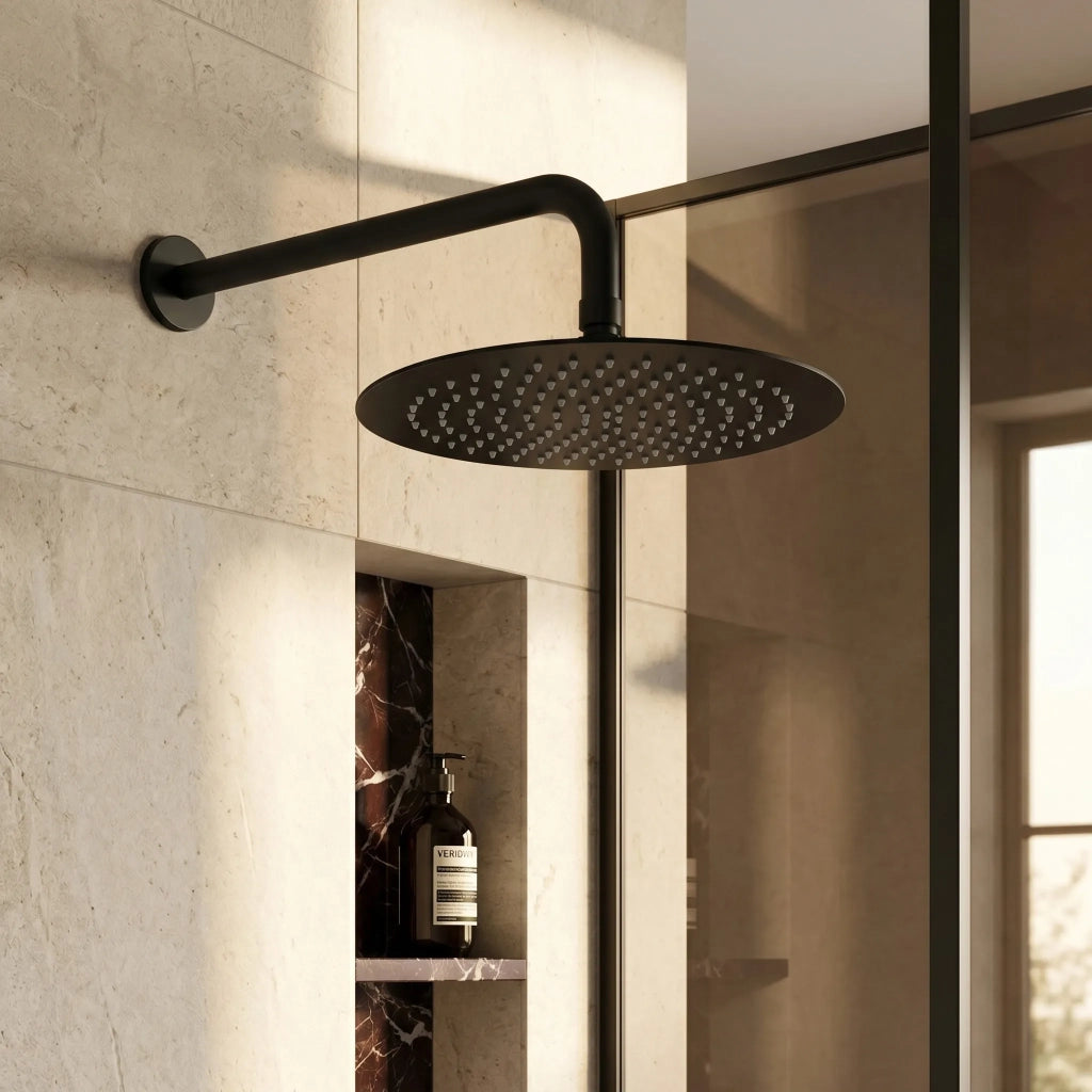 Soffione Doccia Rotondo Rea Js-p014b 30cm Black