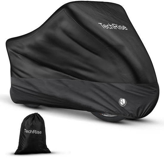 Scarpe per bicicletta per 2-3 biciclette, Scarpe per bicicletta impermeabili 210D Oxford, Box per bicicletta con serrature e tasca, 220x110x95 CM, Scarpe per bicicletta/scooter/motocicletta (Nero)