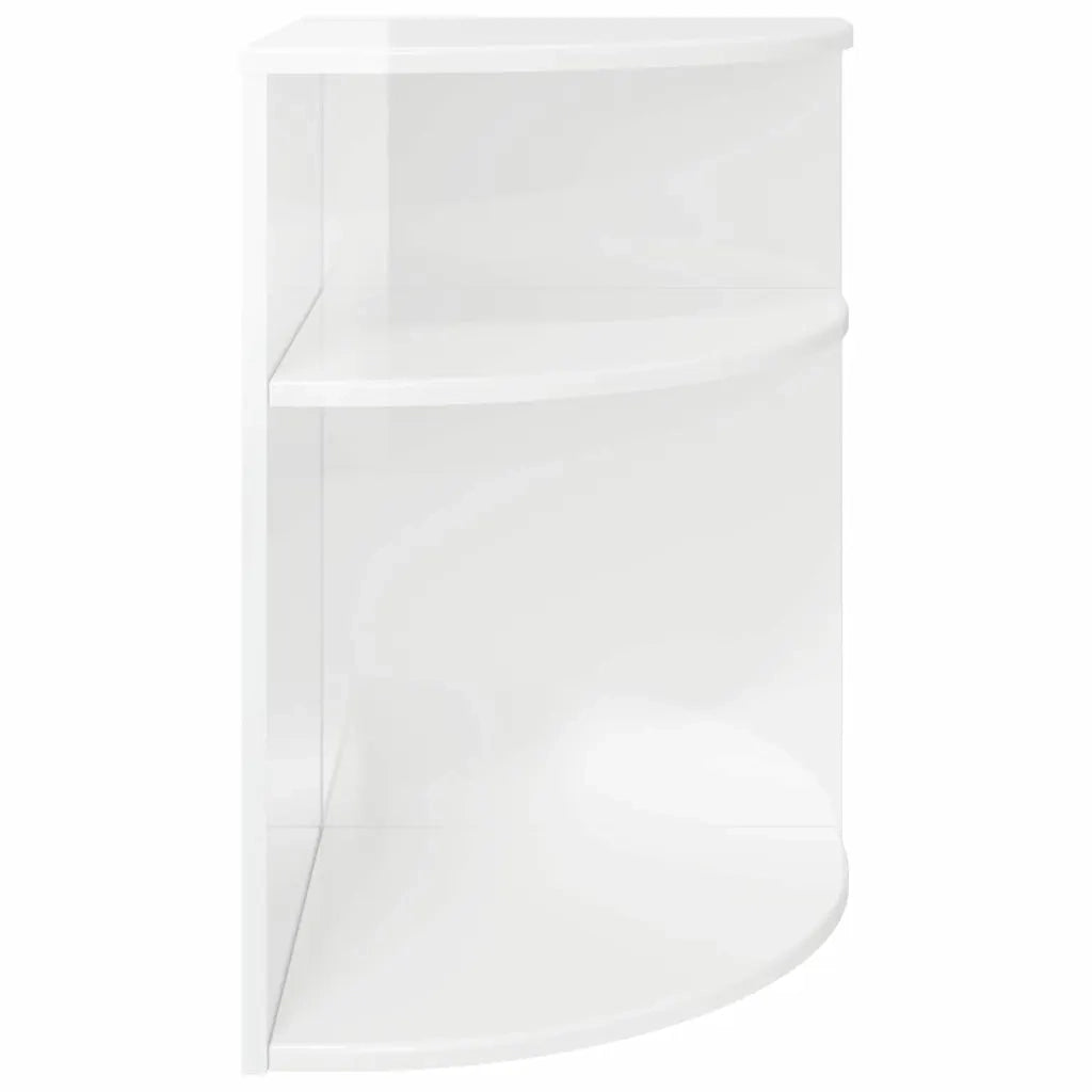 Tavolino | Tavolo laterale Bianco Lucido 39,7 x 39,7 x 60 cm Legno multistrato