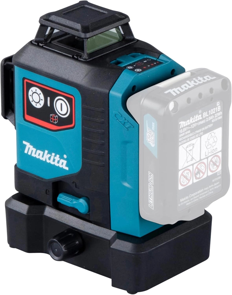 Makita SK700D 12V max CXT Lithium-Ion Cordless Self-Leveling 360° 3-Plane Red Laser, Class II, 635 nm, 2 mW, Tool Only