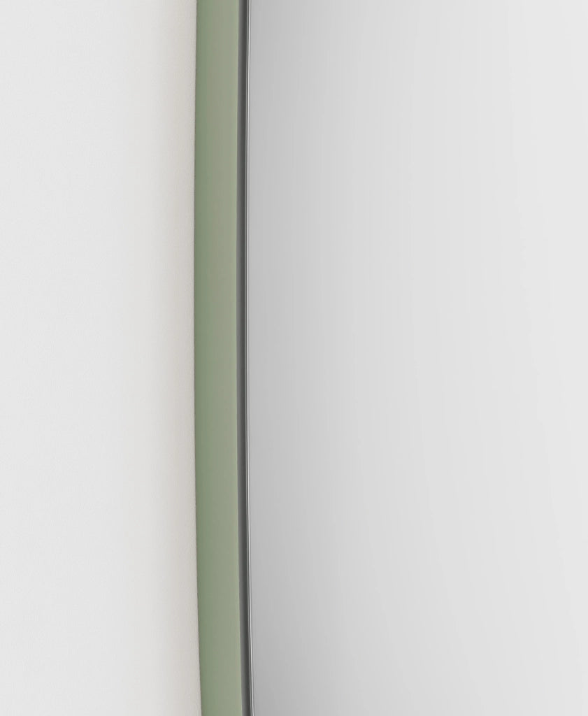 Specchio ovale Herdasa agglomerato verde 65x40x2