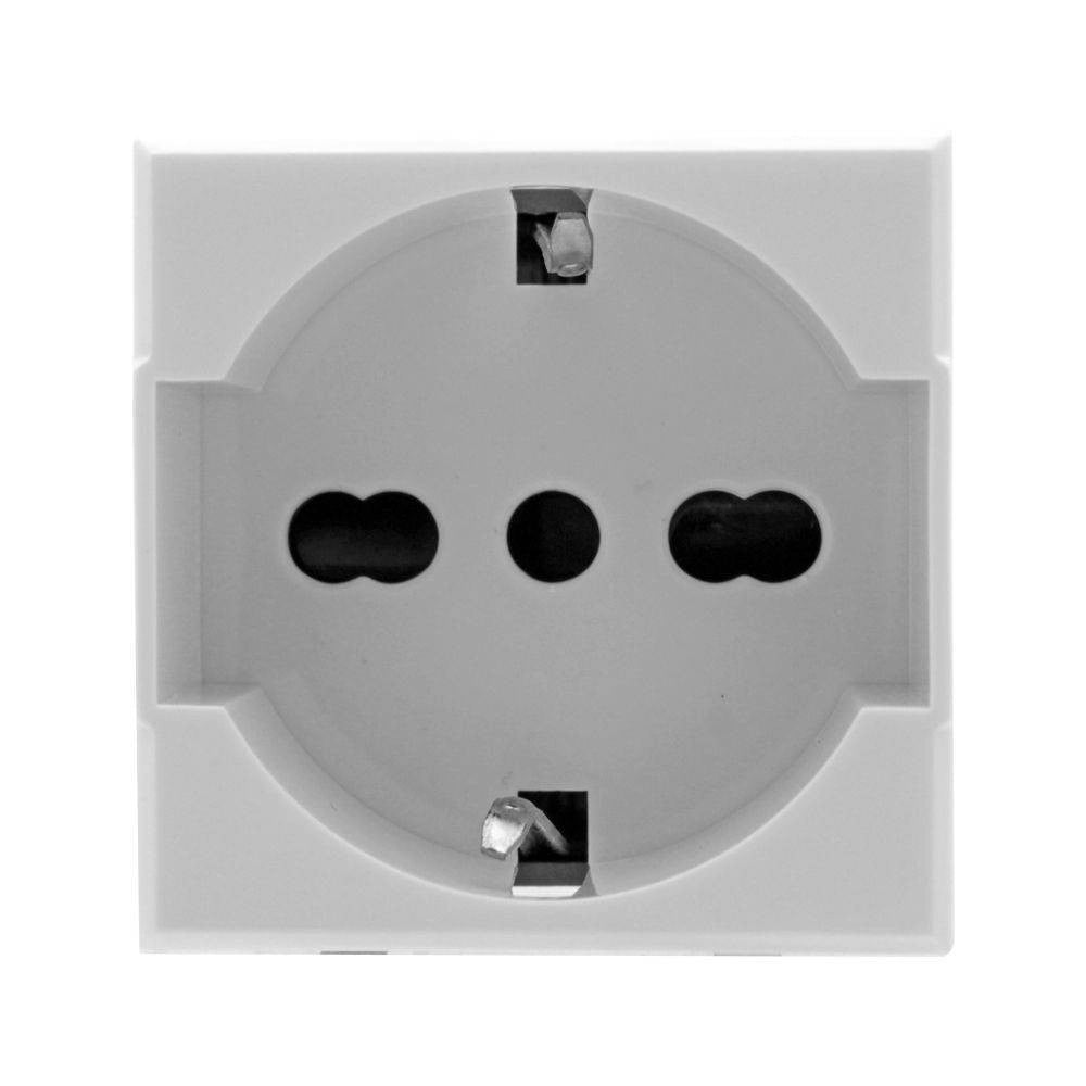 Trade Shop - Presa Schuko 2p+t 16a Bianco Compatibile Bticino Axolute Sd21400b -