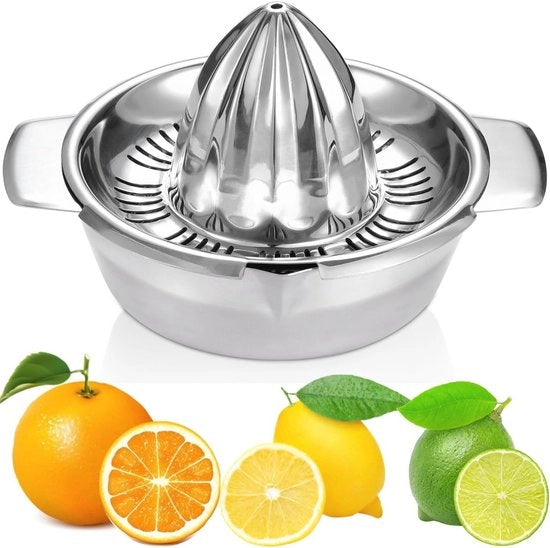 Citruspresse Manuale in Acciaio Inossidabile, Resistente alla Lavastoviglie, Qualità Professionale, 350 ml