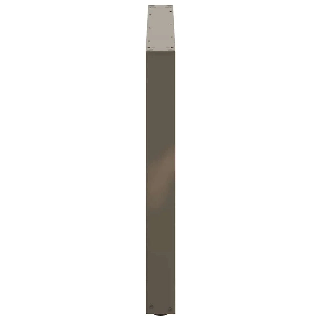 Set di 2 gambe per tavolo da pranzo a forma di U con piedini regolabili 100 x 72-73 cm in acciaio verniciato a polvere naturale 02_0057439
