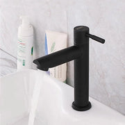 Valvola di acqua fredda per lavabo in acciaio inox, maniglia di un solo giro