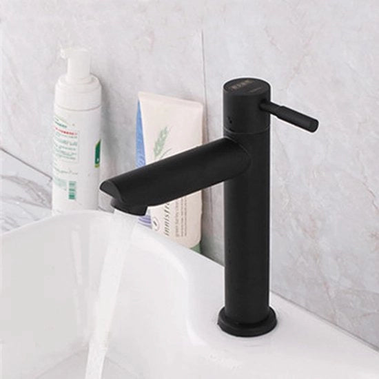 Valvola di acqua fredda per lavabo in acciaio inox, maniglia di un solo giro