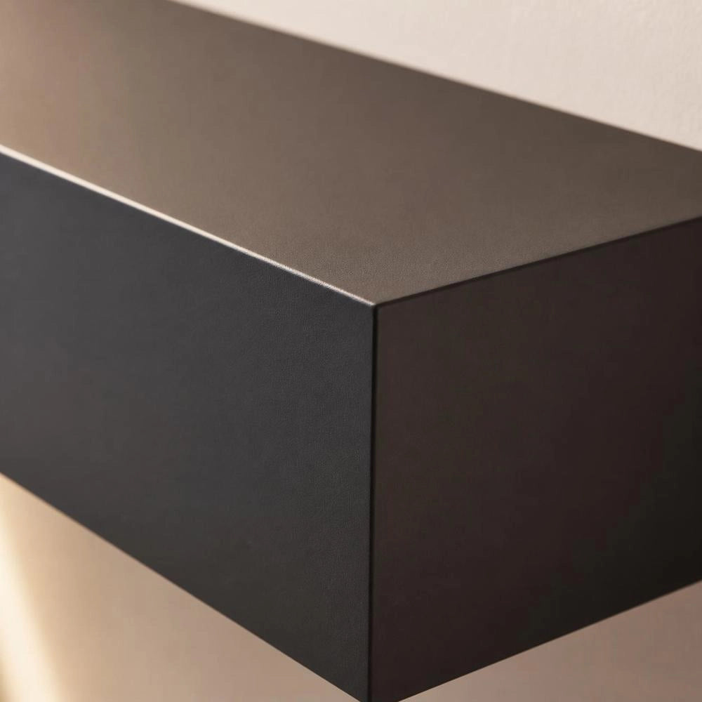 Wall Shelf With Drawer, Black, 40x23.5x10 Cm, MDF