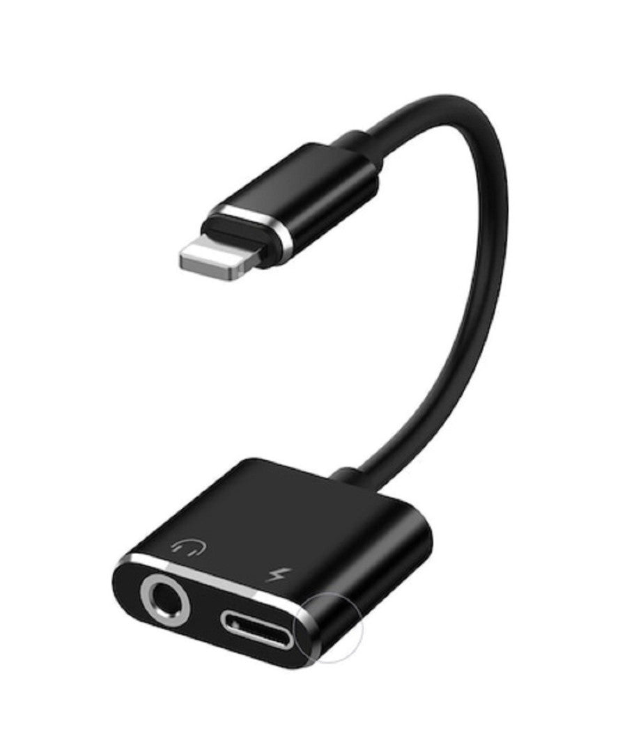 Adattatore 2in1 Q-a189 Lightning Maschio A Type-c Aux3,5mm Femmina Cuffie Ricarica         