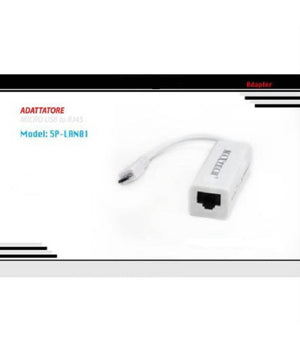 Adattatore 5 Pin Micro Usb A Rete Lan Ethernet Rj45 Per Android Maxtech 5p-lan01         