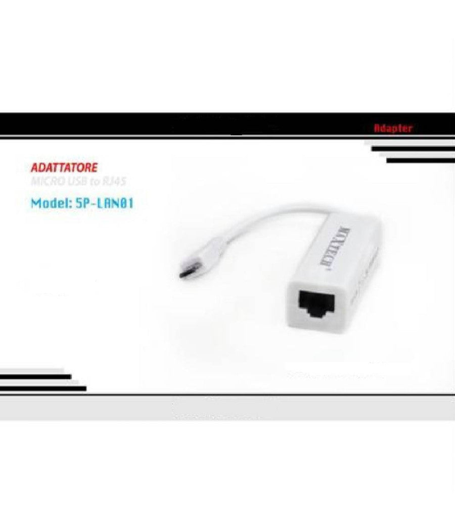Adattatore 5 Pin Micro Usb A Rete Lan Ethernet Rj45 Per Android Maxtech 5p-lan01         