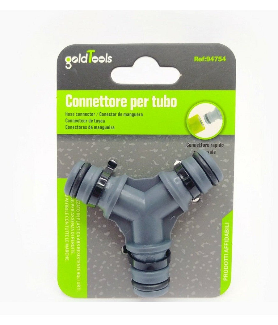 Adattatore A 3 Vie Per Tubi Con Innesto Rapido Universale Connettore Abs 94754         