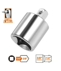 Adattatore Attacco Quadrato 1/4" Per Chiavi A Bussola 3/8" Sfera A Molla 57215         