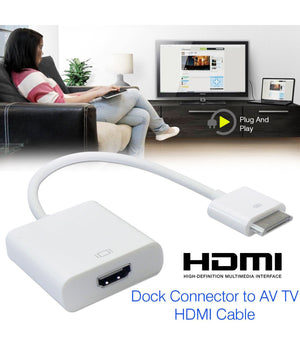Adattatore Cavo Dock Hdmi Per Iphone Ipad Schermo Film Mirror Tv Televisione         