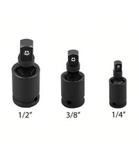 Adattatore Chiave Bussola Cricchetto Set 3pz Riduttori 1/2 1/4 3/8 Snodo Sferico         