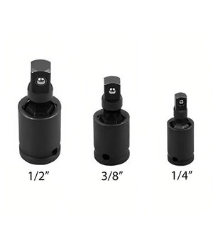 Adattatore Chiave Bussola Cricchetto Set 3pz Riduttori 1/2 1/4 3/8 Snodo Sferico         