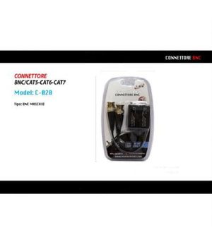 Adattatore Connettore Bnc Cat5-cat6-cat7 2 Bnc Maschio Per Telecamera Maxtech C-020         
