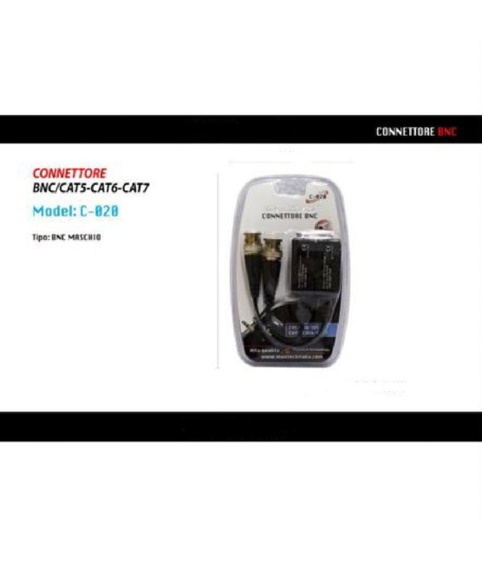 Adattatore Connettore Bnc Cat5-cat6-cat7 2 Bnc Maschio Per Telecamera Maxtech C-020         