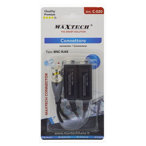 Adattatore Connettore Bnc Cat5-cat6-cat7 2 Bnc Maschio Per Telecamera Maxtech C-020         