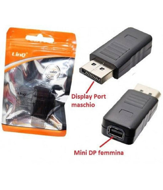 Adattatore Convertitore Da Displayport Maschio A Mini Displayport Femmina Dp-2209         