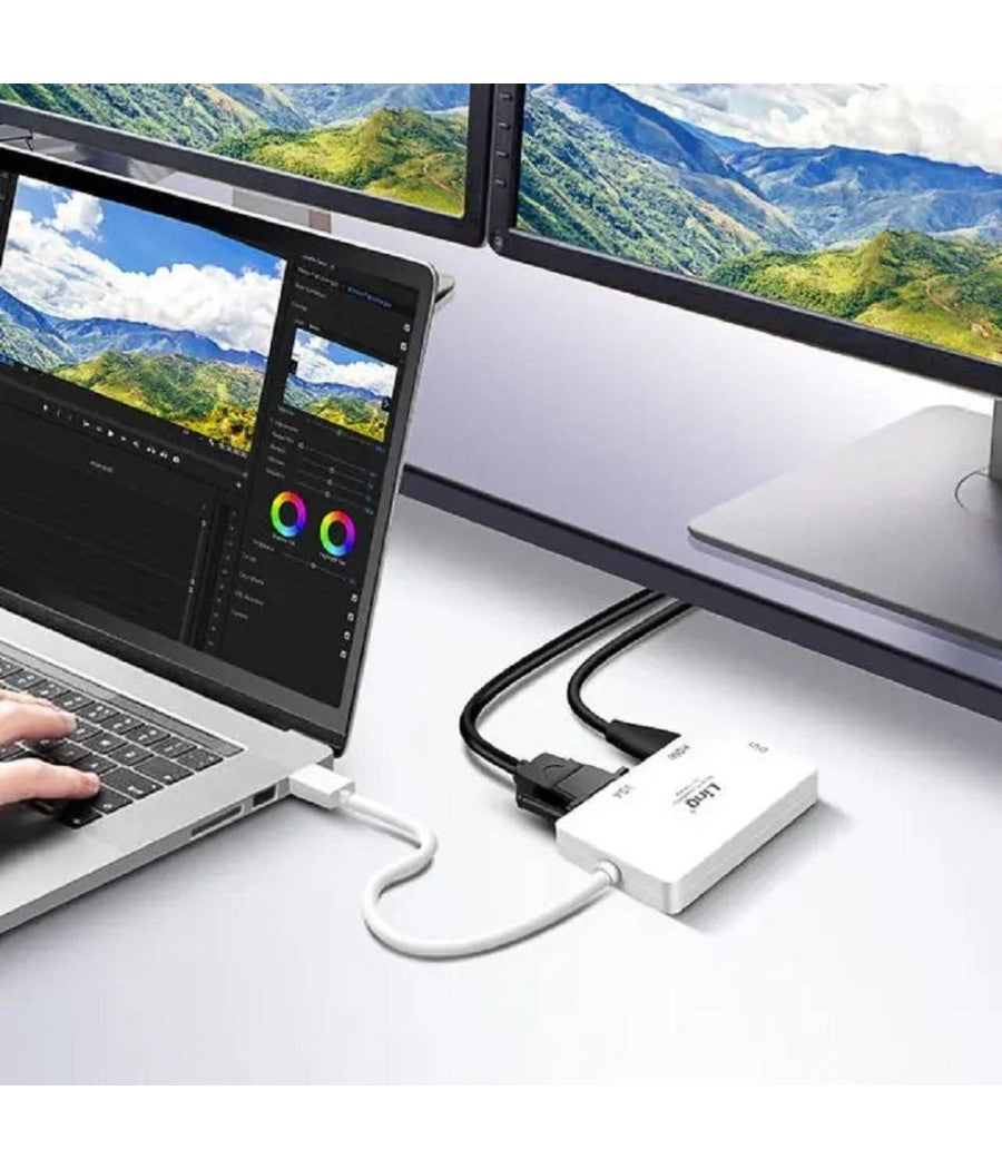 Adattatore Convertitore Da Mini Displayport 3in1 A Vga Hdmi Dvi Proiettori Mdp-443         