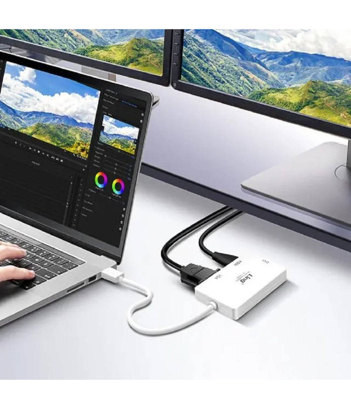 Adattatore Convertitore Da Mini Displayport 3in1 A Vga Hdmi Dvi Proiettori Mdp-443         