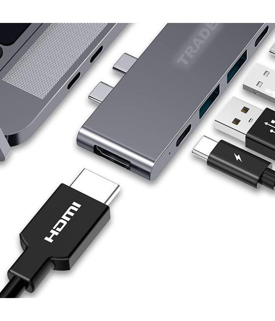 Adattatore Convertitore Hub Multifunzione Per Computer Di Tipo C Hdmi Usb Q-a121         