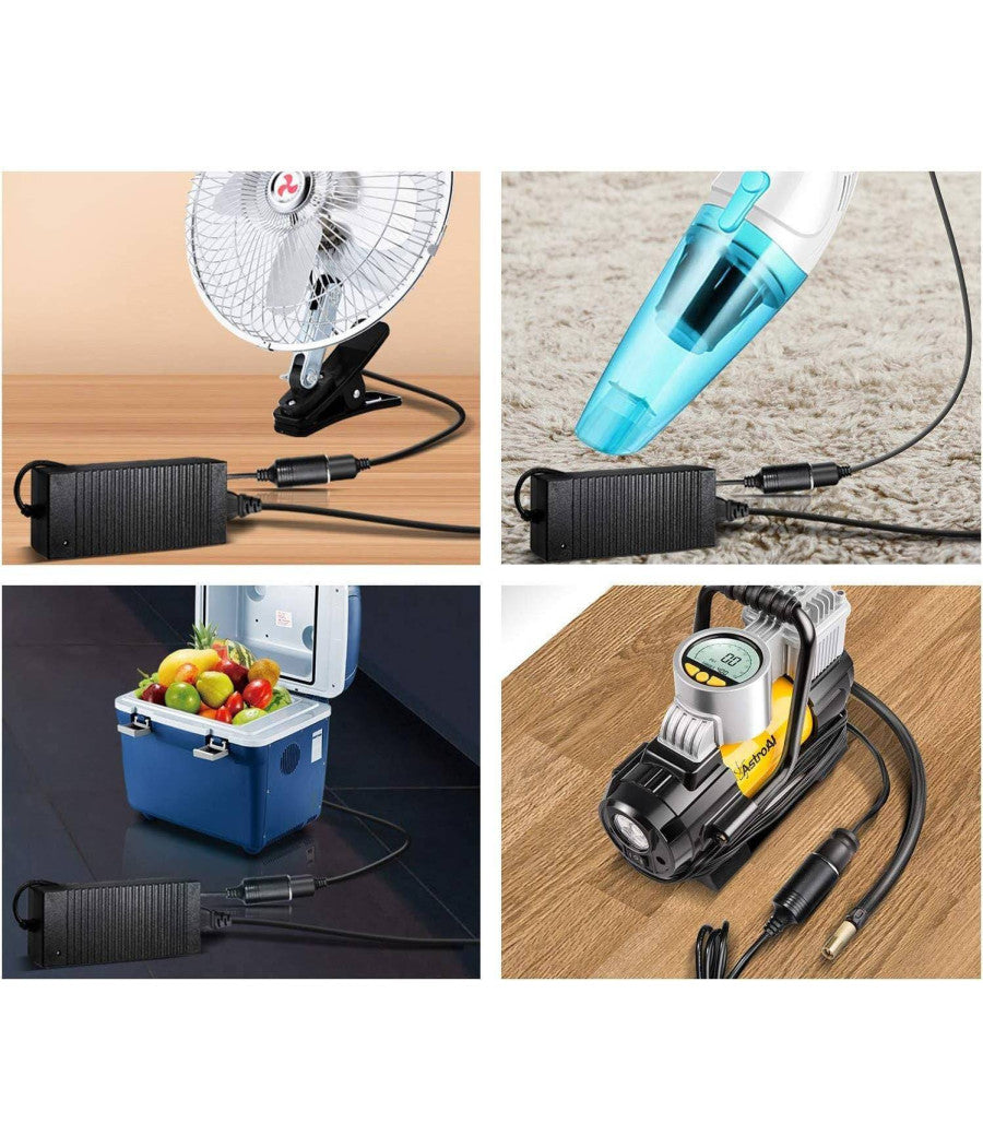 Adattatore Convertitore Per Presa Accendisigari Spina Rete Da 220v A 12 V Ac-dc         