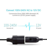 Adattatore Convertitore Per Presa Accendisigari Spina Rete Da 220v A 12 V Ac-dc         