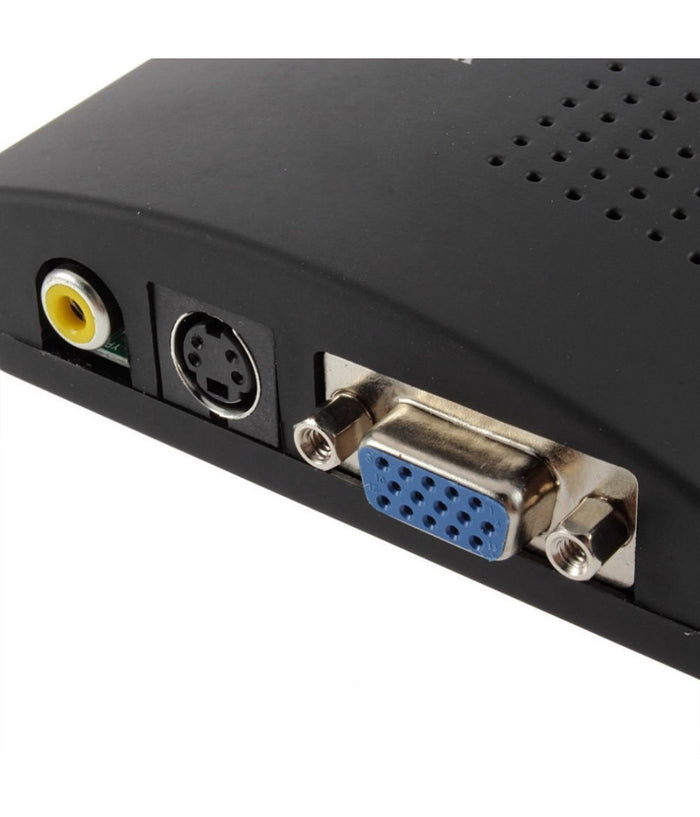 Adattatore Convertitore Video Da Vga Rca S-video In Vga Out Pc Notebook Nero         