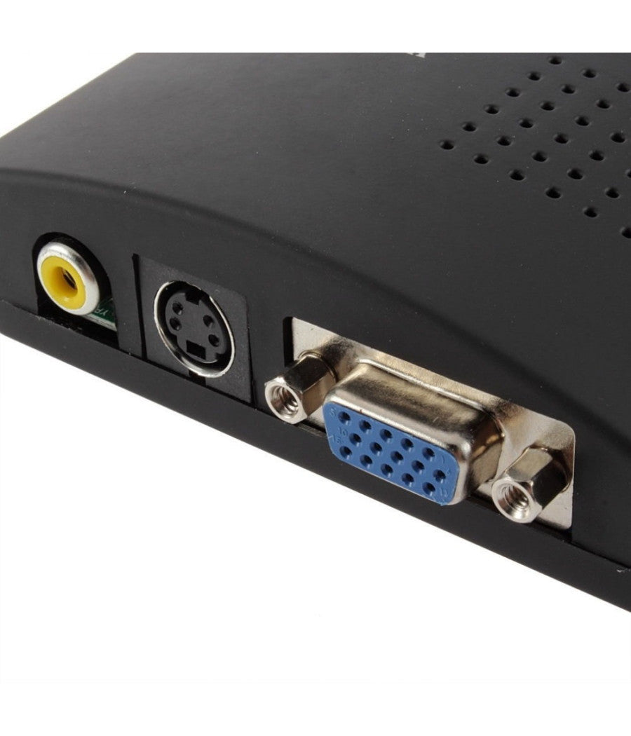 Adattatore Convertitore Video Da Vga Rca S-video In Vga Out Pc Notebook Nero         