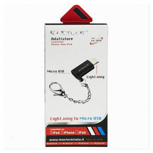 Adattatore Da Lightning A Micro Usb Compatibilita' Iphone Ipod Ipad Maxtech Ln-5pin         