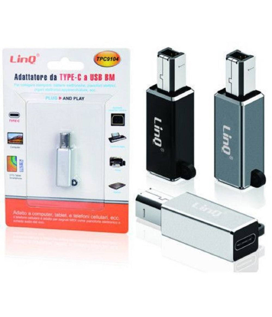 Adattatore Da Type-c Femmina A Usb-bm Maschio Per Stampanti Sintetizzatori Tpc9104         