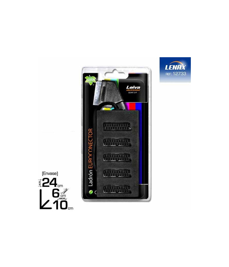 Adattatore Multipresa 5x Presa Scart 21 Poli Multiscart Collega Dvd Decoder A Tv         