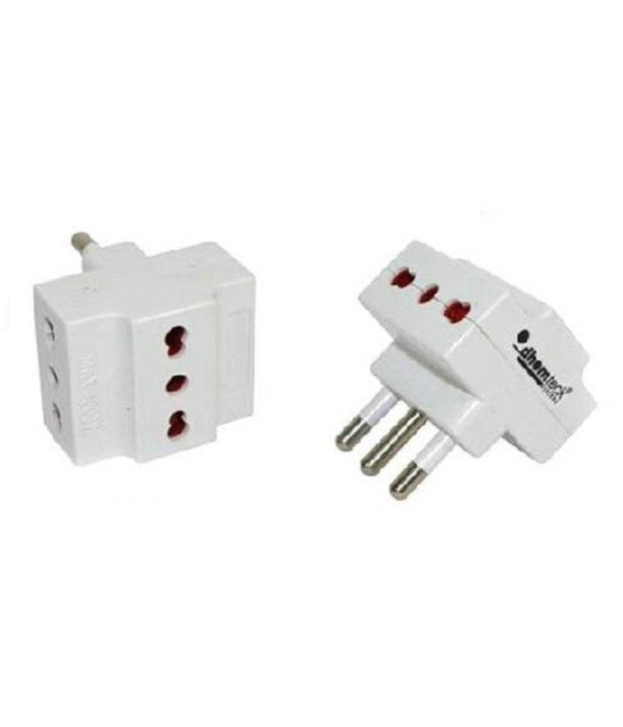 Adattatore Multipresa Tripla Con 3 Prese Bipasso Spina 16a Triplo Attacco         