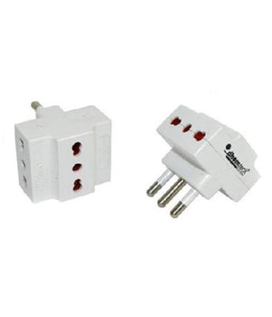 Adattatore Multipresa Tripla Con 3 Prese Bipasso Spina 16a Triplo Attacco         