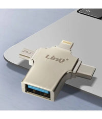 Adattatore Otg 3in1 Da Lightning Type-c Micro Usb A Usb Femmina 100 Mbps Otgu940         