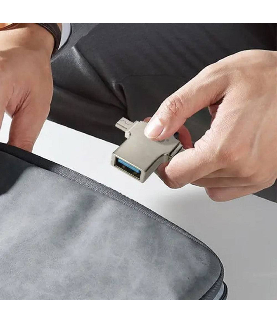 Adattatore Otg 3in1 Da Lightning Type-c Micro Usb A Usb Femmina 100 Mbps Otgu940         