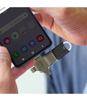 Adattatore Otg 3in1 Da Lightning Type-c Micro Usb A Usb Femmina 100 Mbps Otgu940         