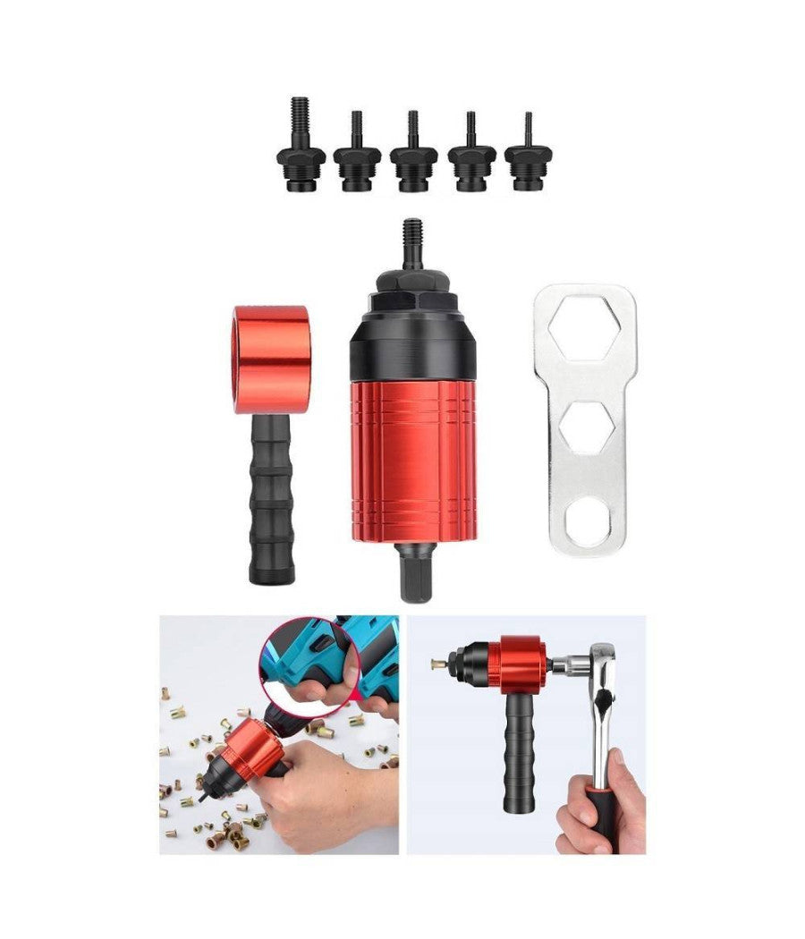 Adattatore Per Rivetti Elettrici Per Trapano A Batteria M3 M4 M5 M6 M8 Utensili         